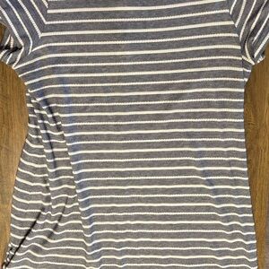 Striped Gray and White Women's Dress